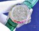 Copy Rolex Submariner Special Edition 40mm Watch Iced out Black Strap Rainbow Bezel  (12)_th.jpg